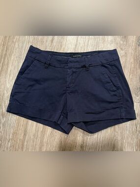 Dear John Navy Chino Shorts Women's 29 Cuffed Herringbone Preppy Old Money Beach